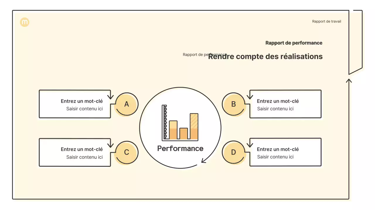 Formes ponctuelles avec flèches en jaune clair Kit de présentation d'entreprise