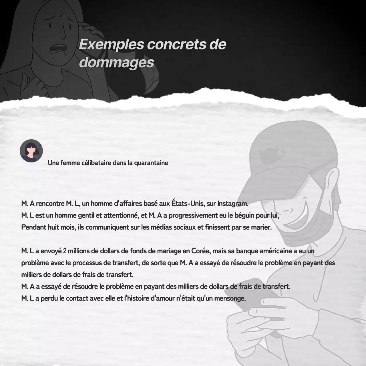 Comment faire face à la nouvelle forme de criminalité que constituent les escroqueries aux romans d'amour à thème sombre ?
