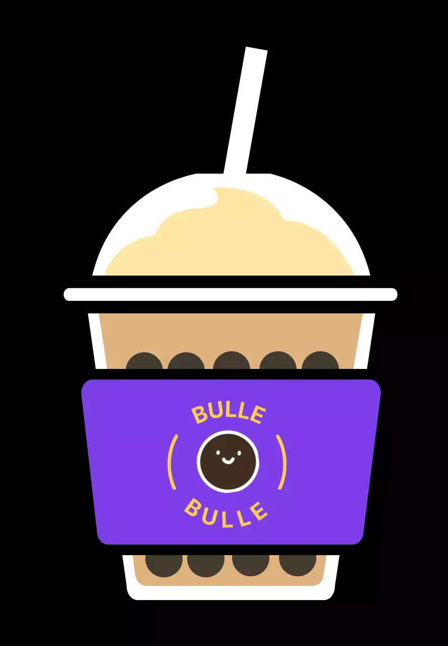 Porte-clés en acrylique Bubble Tea Purple Cafe Ice Cup