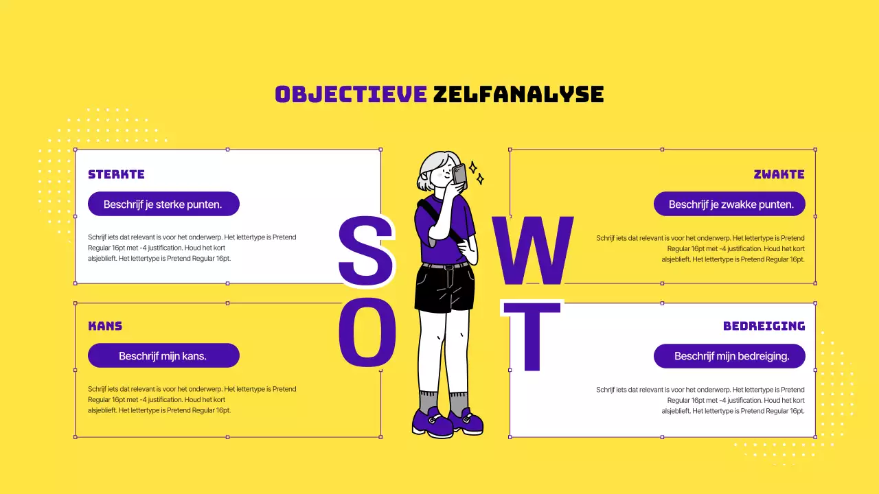 Gele en paarse middelbare school carrièrepad specials