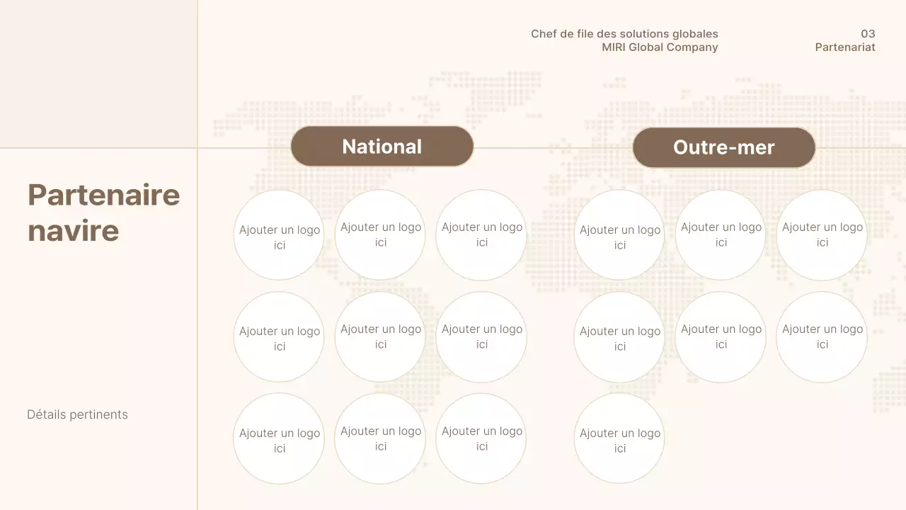 Un profil d'entreprise simple, brun et beige