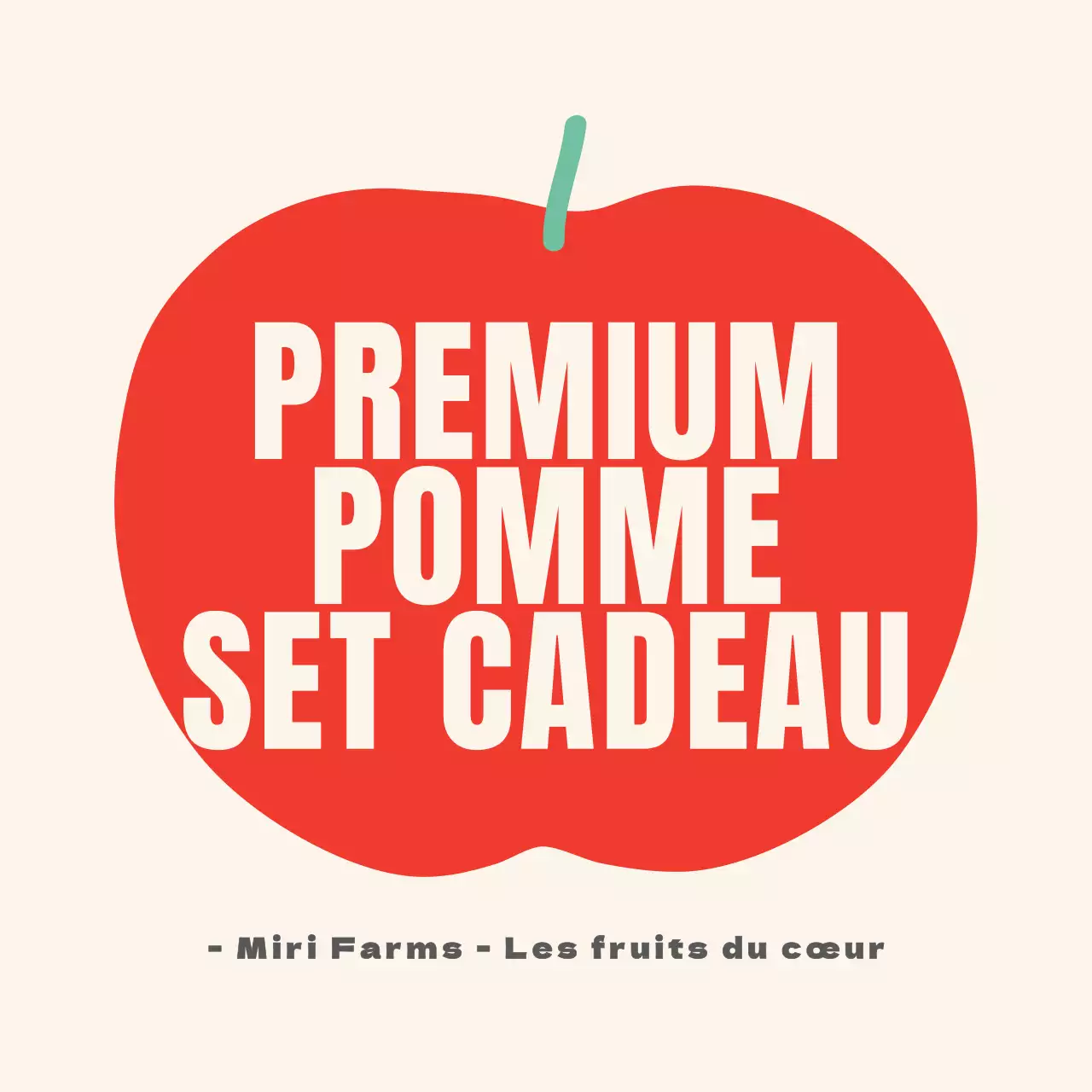 Texte illustré, autocollant en forme de pomme