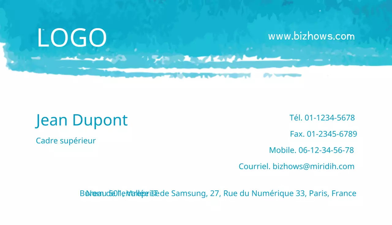 Cartes de visite d'entreprise