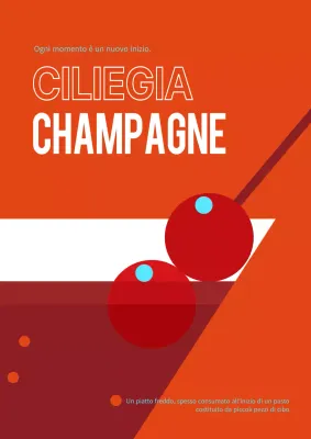 Poster pop semplice e moderno in stile Bauhaus nei colori rosso e bianco