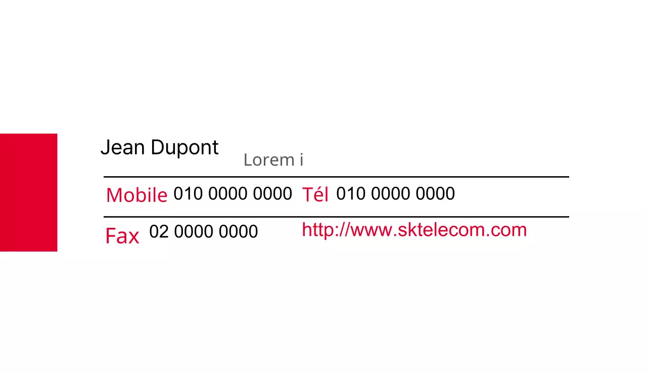 Carte de visite Bizcom Corporate