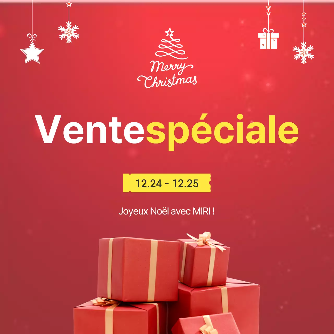 Carrés de Noël pour les médias sociaux