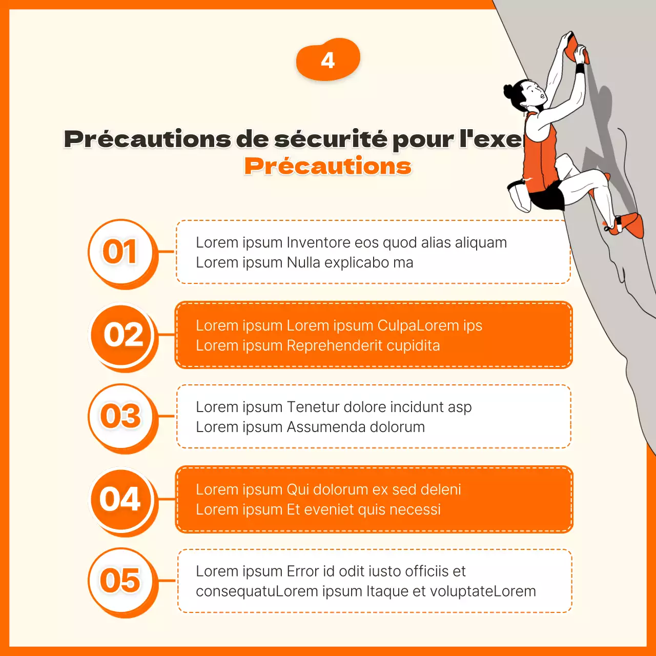 Orange Illustrated Concept Sport Climbing Information et recrutement