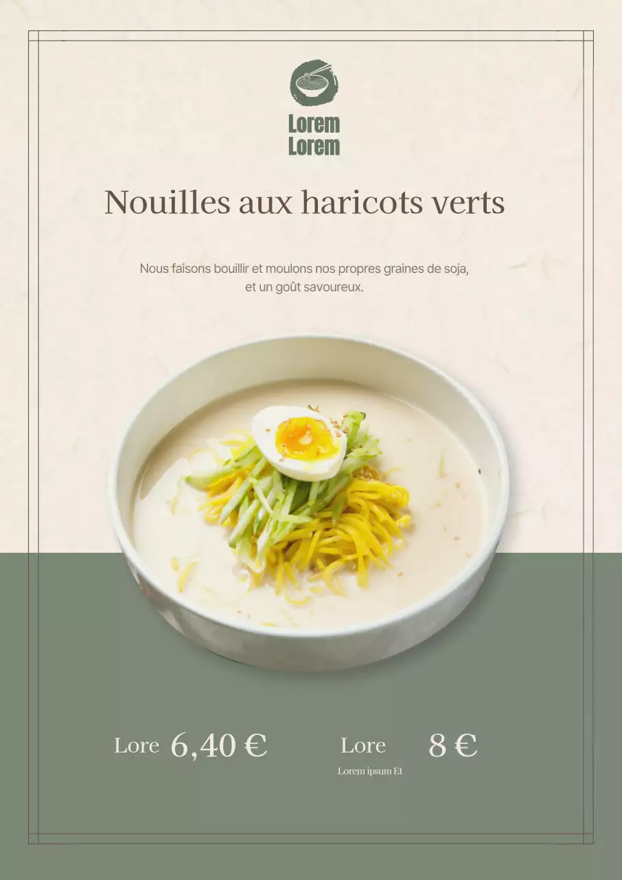 Affiche estivale sur les aliments dans des couleurs sourdes