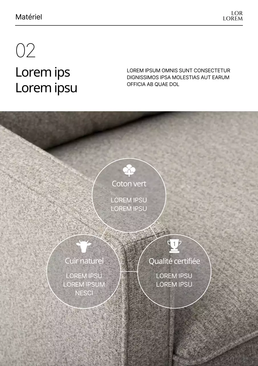 Illustration d'un meuble avec un plaid bleu marine et des chaises