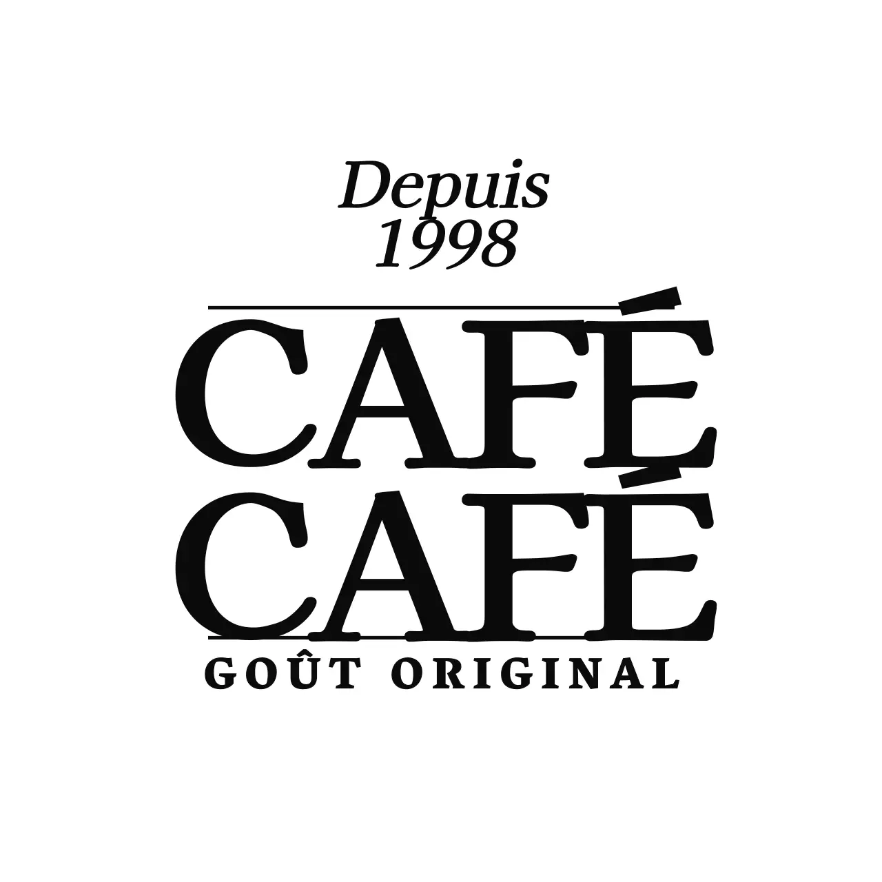 Marron clair et noir, style épuré pour un café