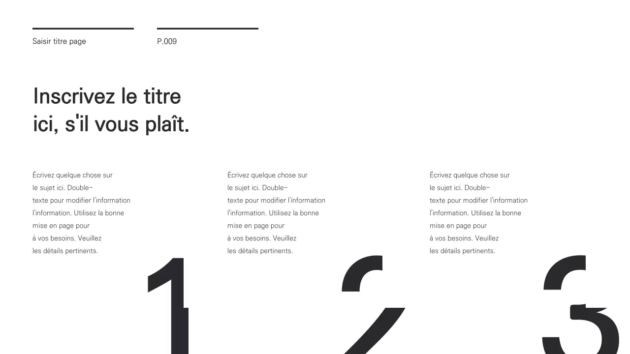 Une présentation chic