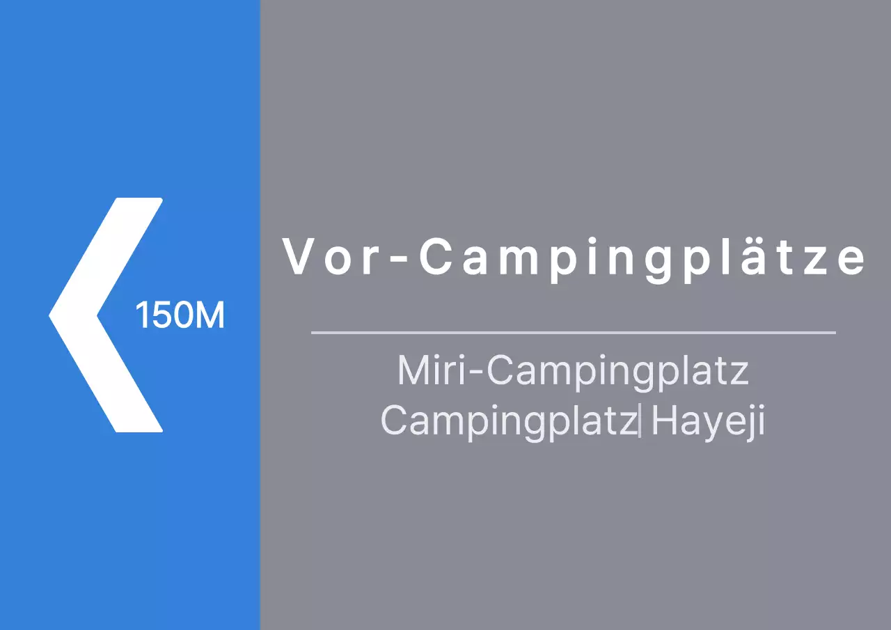 Saubere Campingplatzbeschreibung in Blau und Grau