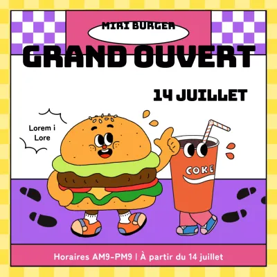 Un restaurant de burgers au concept pop art coloré en violet est désormais ouvert.