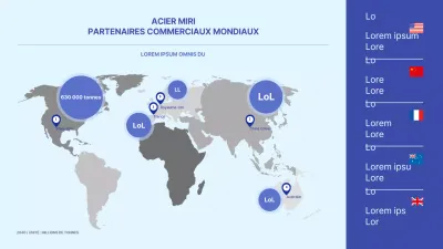 Une carte du monde des affaires en tons bleus