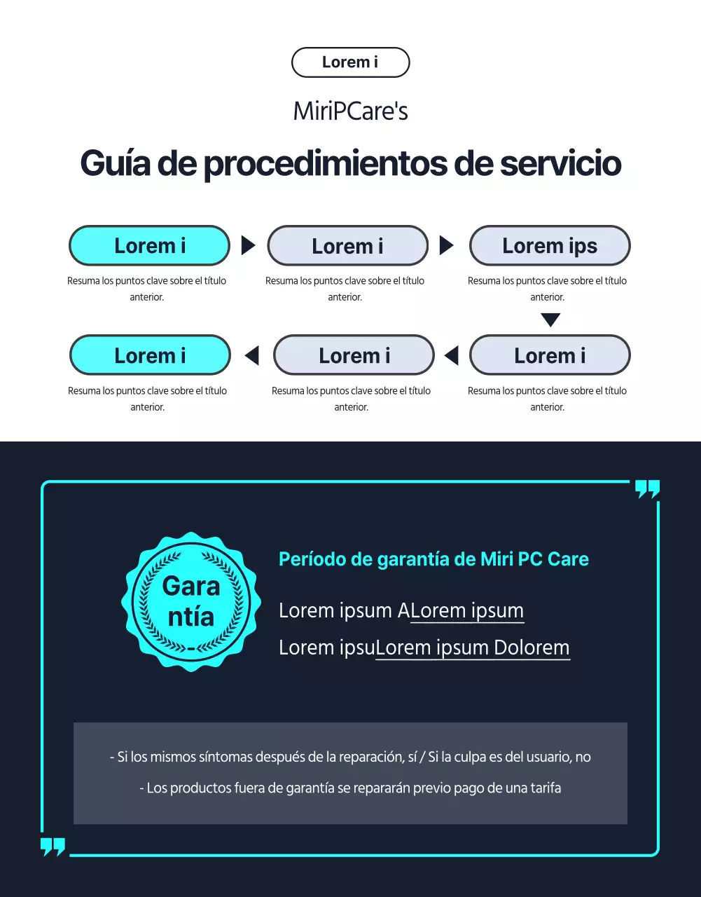 Promocione los servicios de reparación de ordenadores en plata y negro