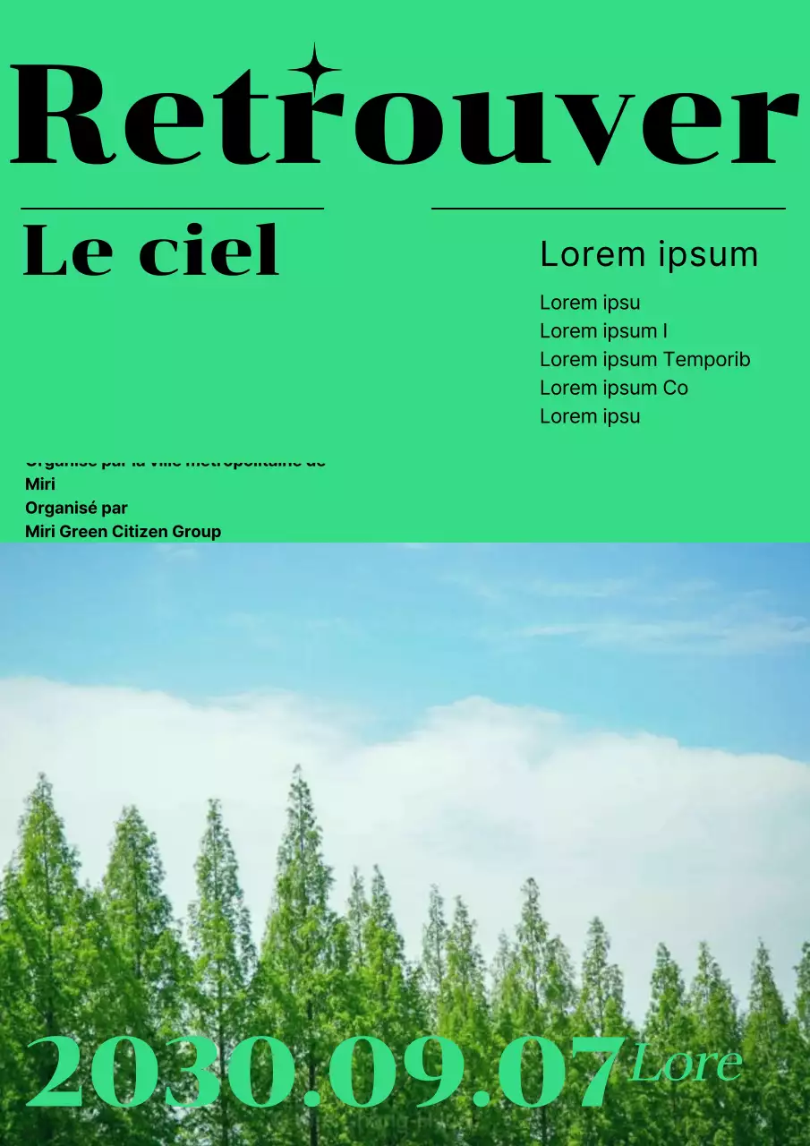 Célébrez la journée du ciel bleu avec une palette de couleurs vertes.