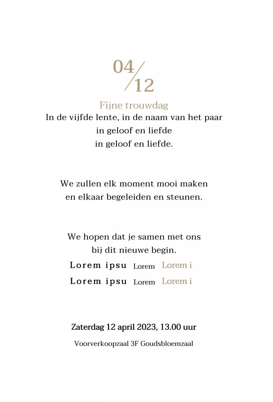 Uitnodiging voor bruiloft met ovaal frame