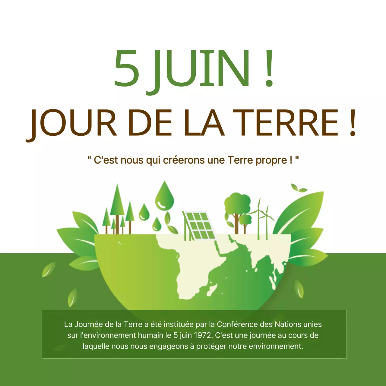 Un guide jaune et vert pour la Journée de la Terre