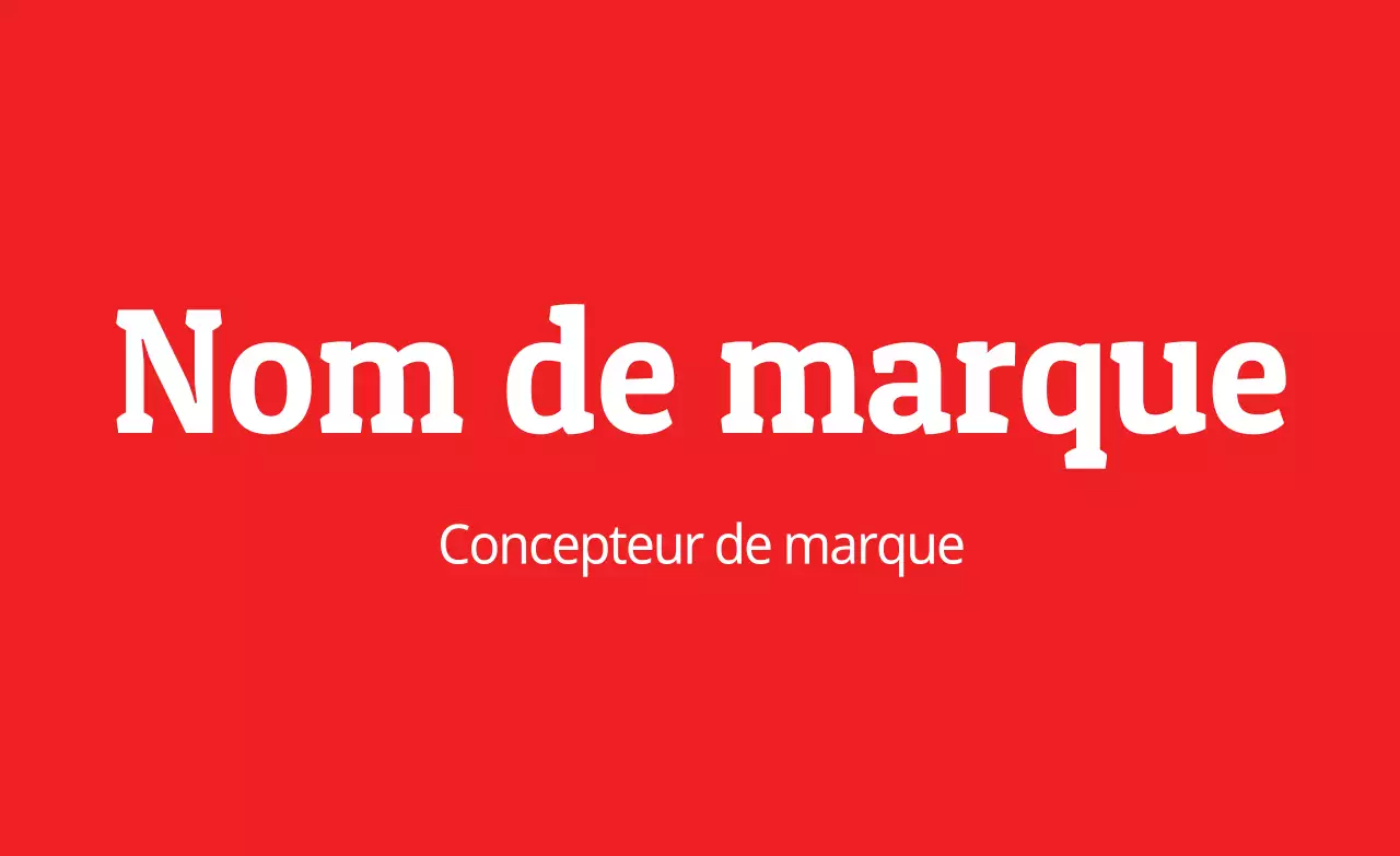 Rouge blanc simple branding