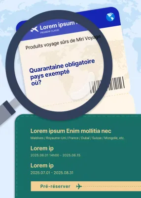 Un produit de voyage sûr avec un concept de billet d'avion vert-bleu