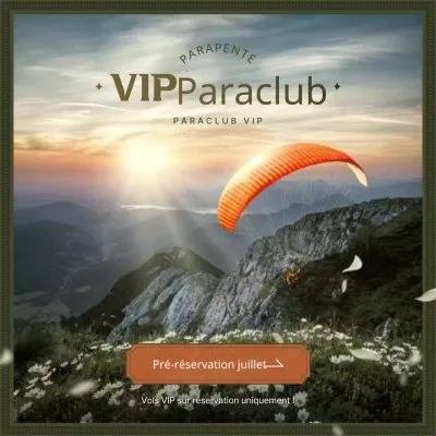 Informations sur les réservations pour le Green and Orange VIP Paragliding Club