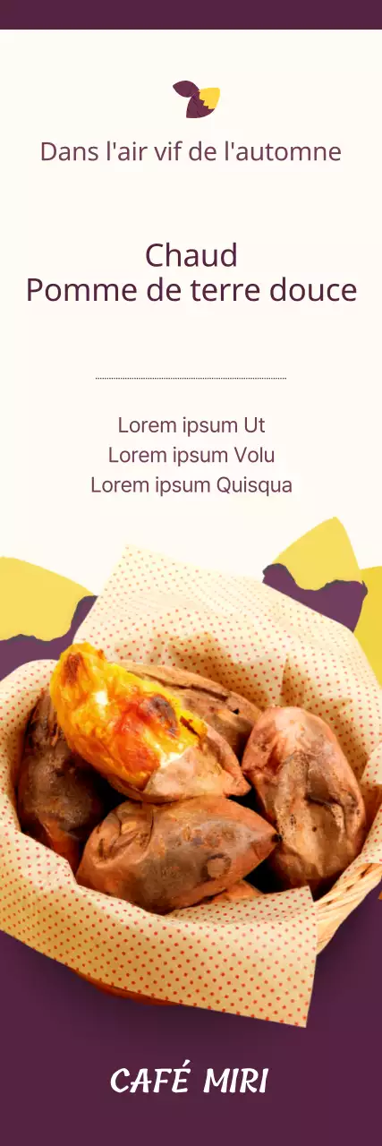 Guide du nouveau menu d'automne, simple et mignon dans les tons ivoire et violet