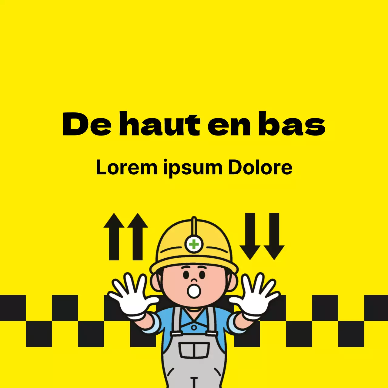 Autocollants d'avertissement en haut et en bas