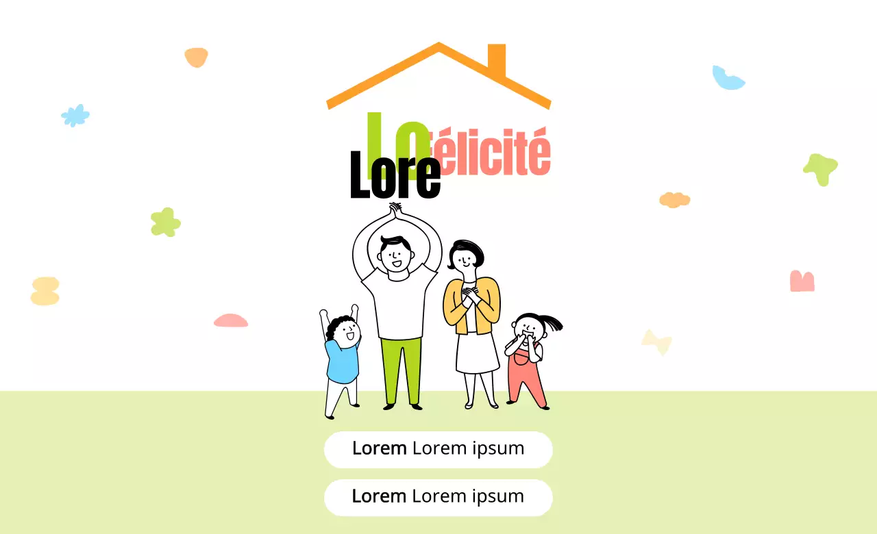 Illustrations familiales au pastel dans une variété de couleurs Centre d'aide sociale