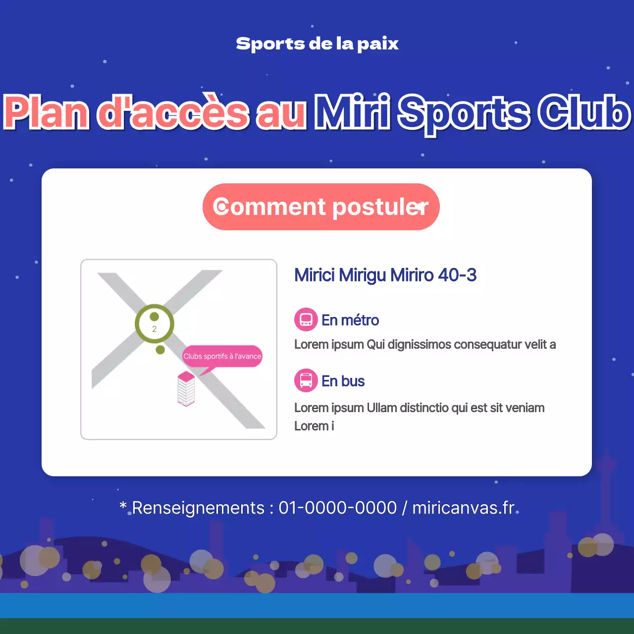 Promouvoir les clubs sportifs de base en bleu et rose