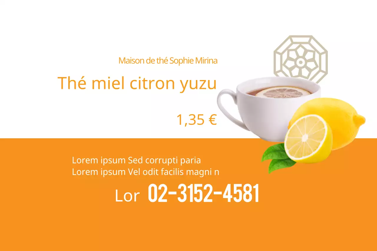 Thé miel citron yuzu