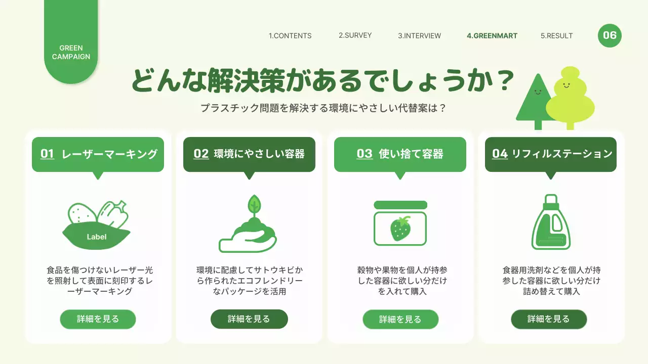 緑 シンプル 環境 企画書 プレゼンテーション