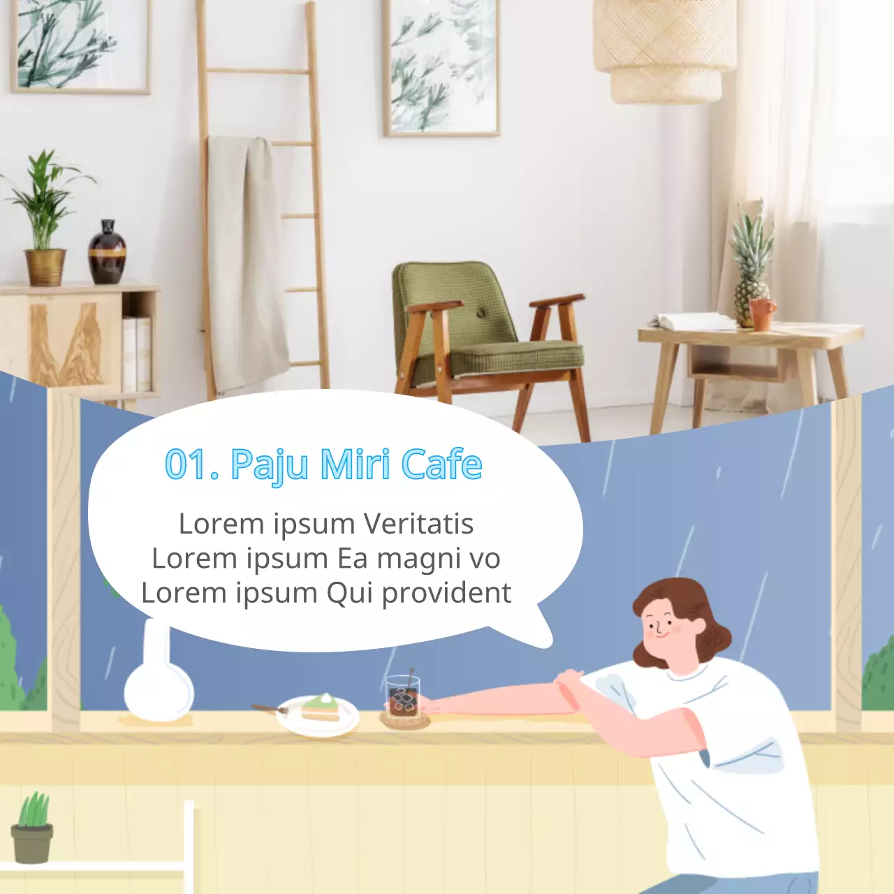 Cafe-Empfehlungen für Regentage in Blautönen