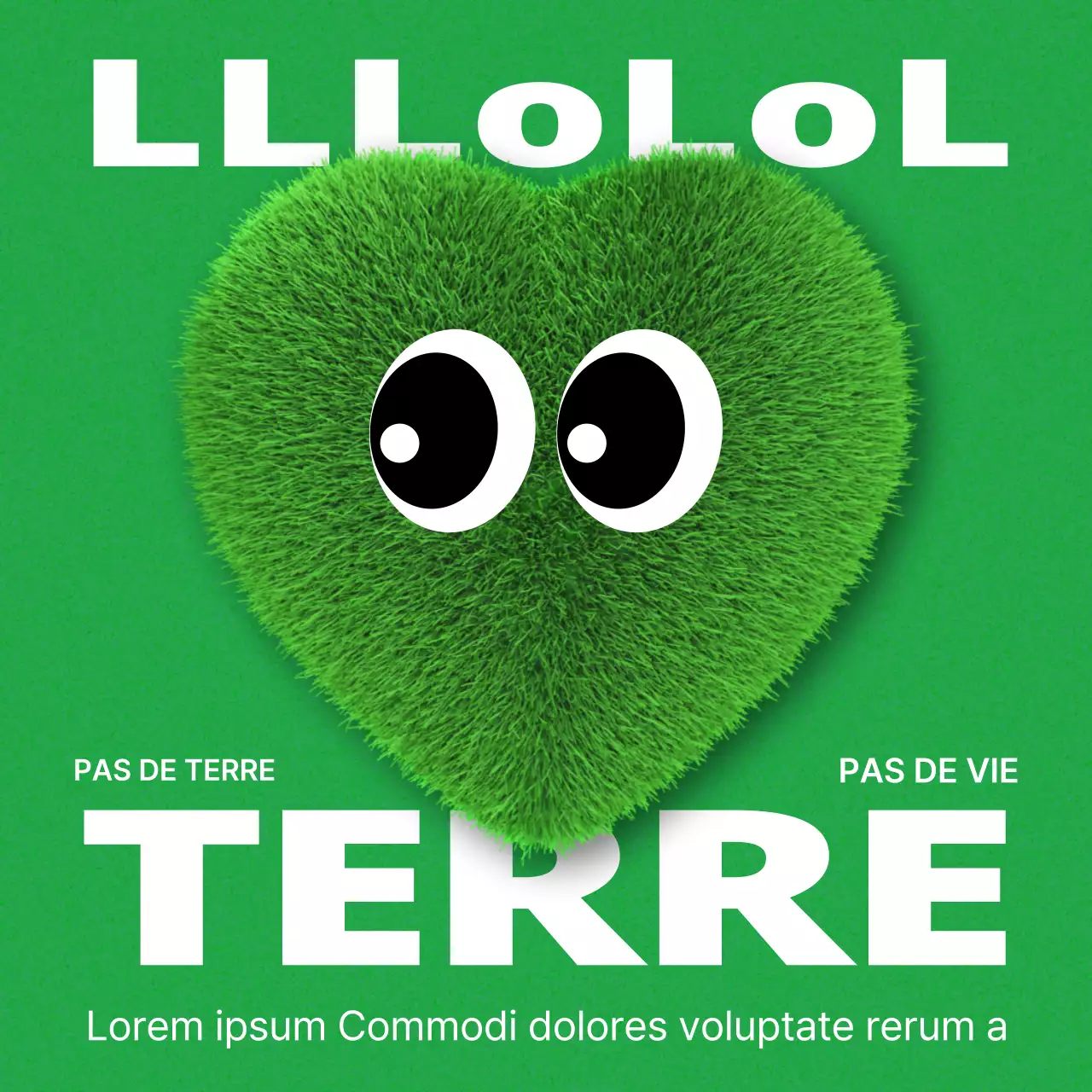 Vert, mignon, herbeux, sensibilisation à l'environnement