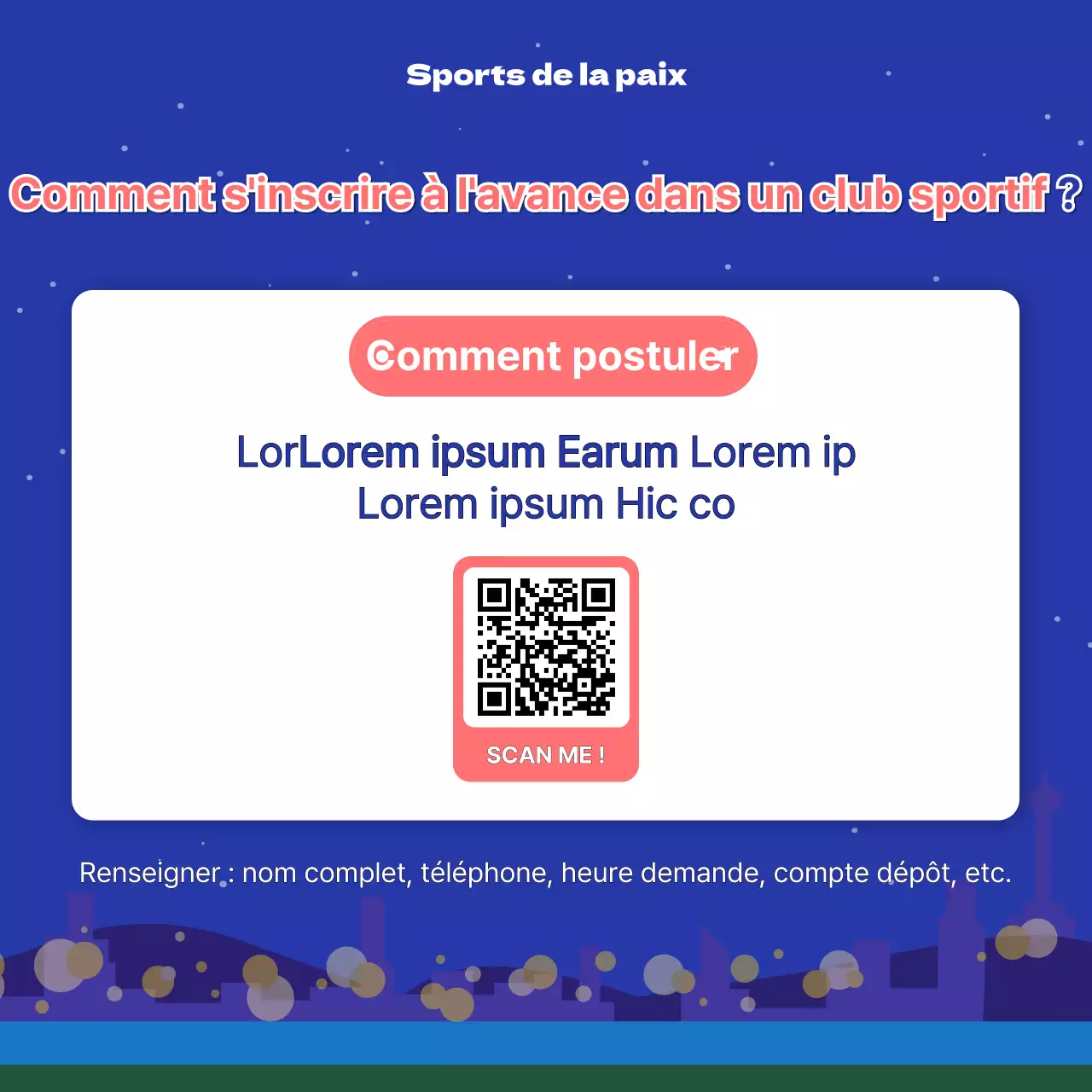 Promouvoir les clubs sportifs de base en bleu et rose