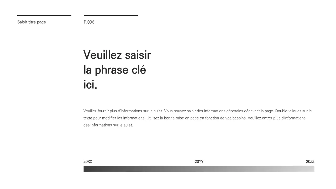 Une présentation chic