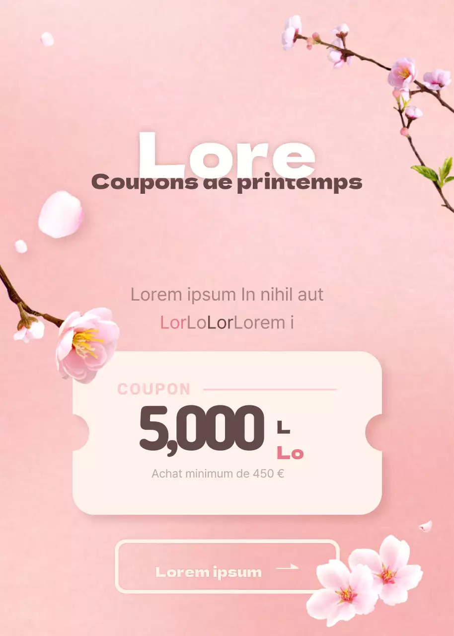 Coupons de printemps