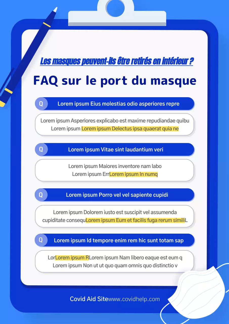 Un guide de poche illustré, bleu et jaune, pour répondre aux questions de santé de tous les jours.
