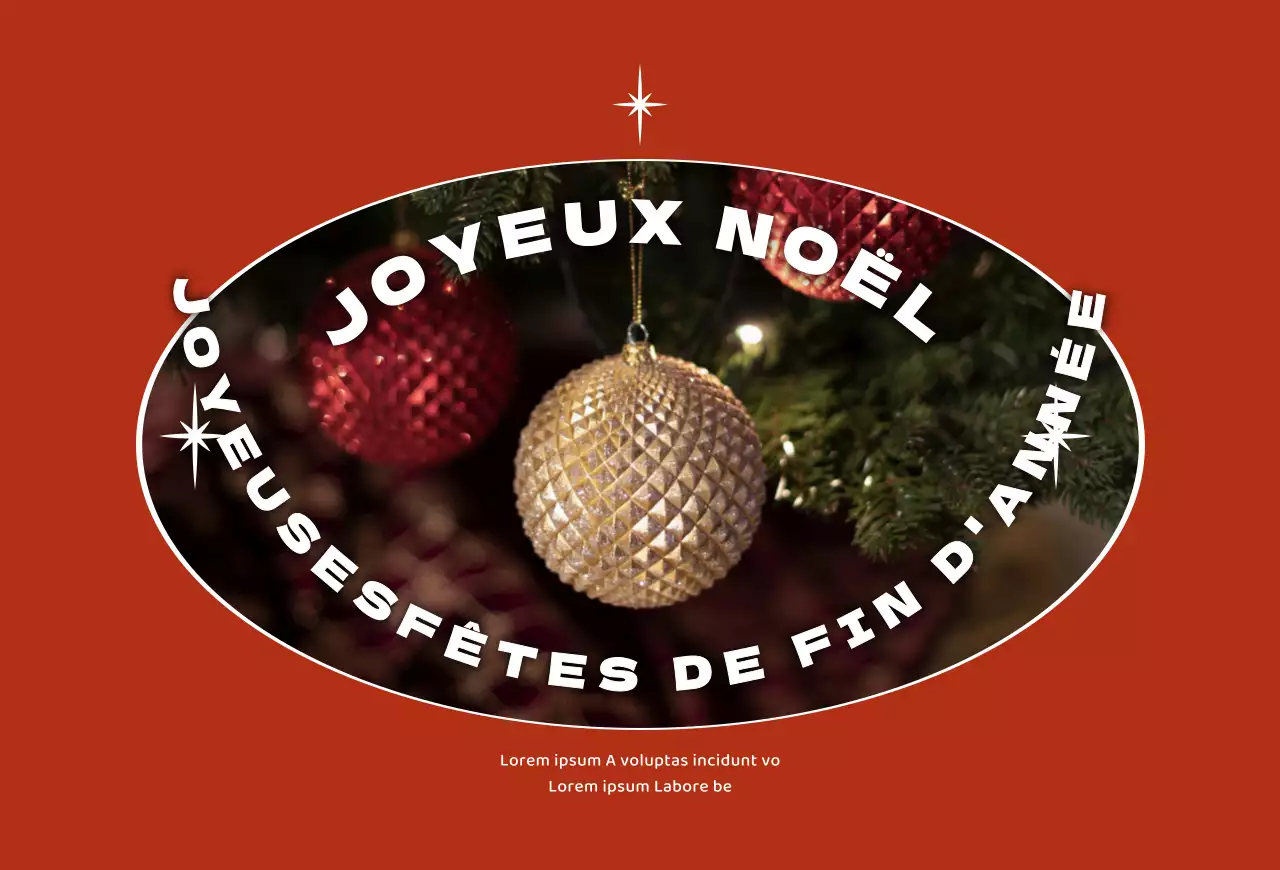 Photo de Noël rouge Carte postale de Noël