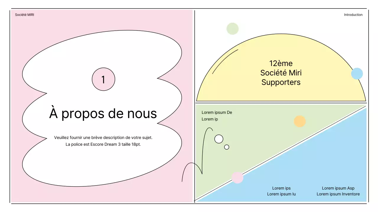Cérémonie de lancement des supporters avec des formes pastel de cadres solaires