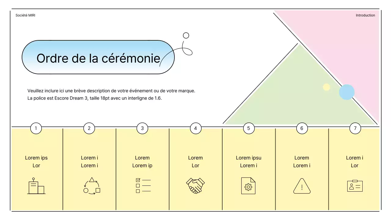 Cérémonie de lancement des supporters avec des formes pastel de cadres solaires