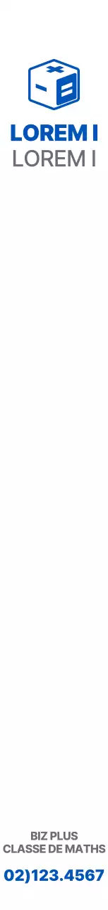 Logo simple, propre et symbolique en bleu et gris pour le soutien scolaire en mathématiques et la promotion.