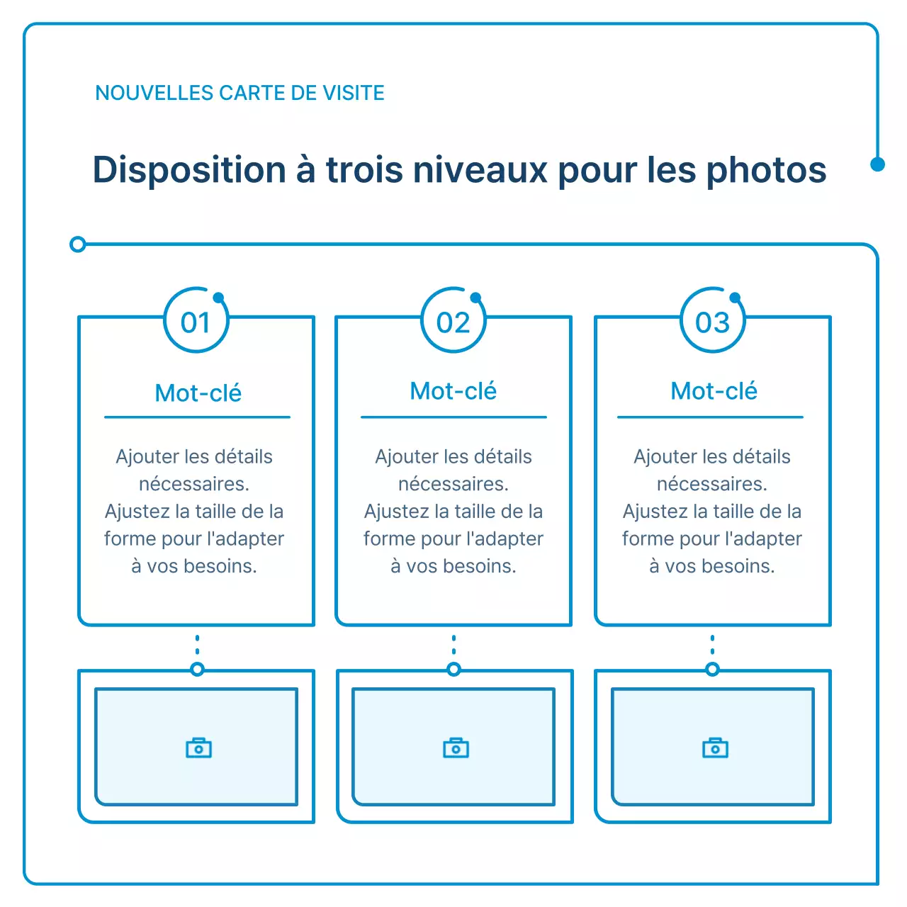 Guide des lettres d'information d'entreprise à géométrie blanche et bleue