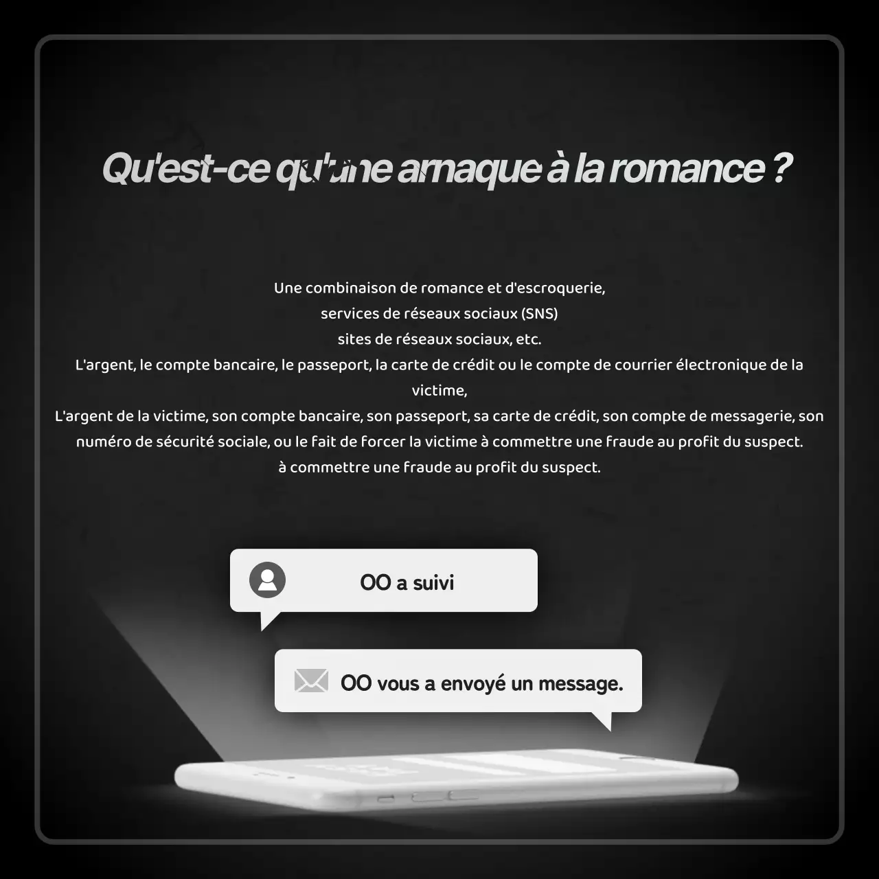 Comment faire face à la nouvelle forme de criminalité que constituent les escroqueries aux romans d'amour à thème sombre ?