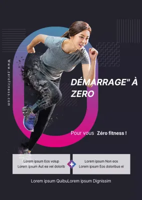 Faites la promotion de votre salle de sport avec une photo sombre d'une femme en train de courir.