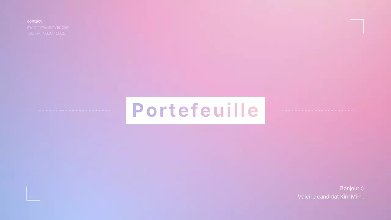 Portefeuille simple avec dégradé mauve