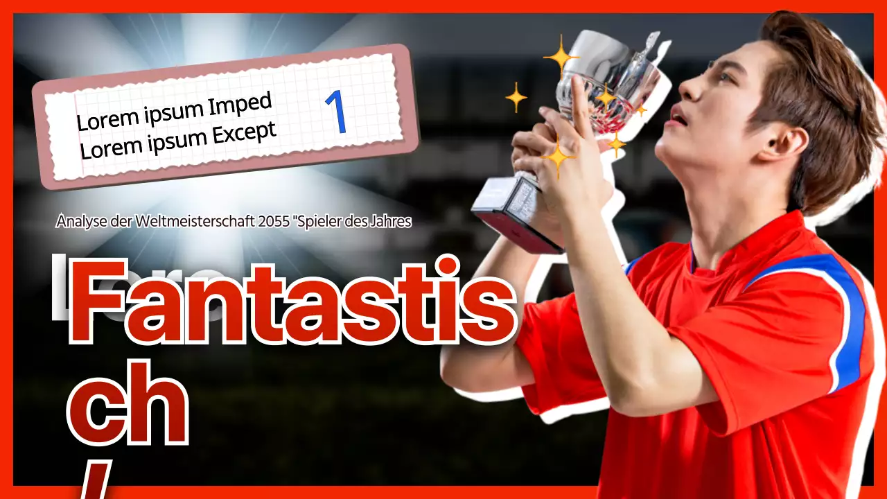 Rote, fußballbezogene YouTube-Miniaturansichten zur Weltmeisterschaft