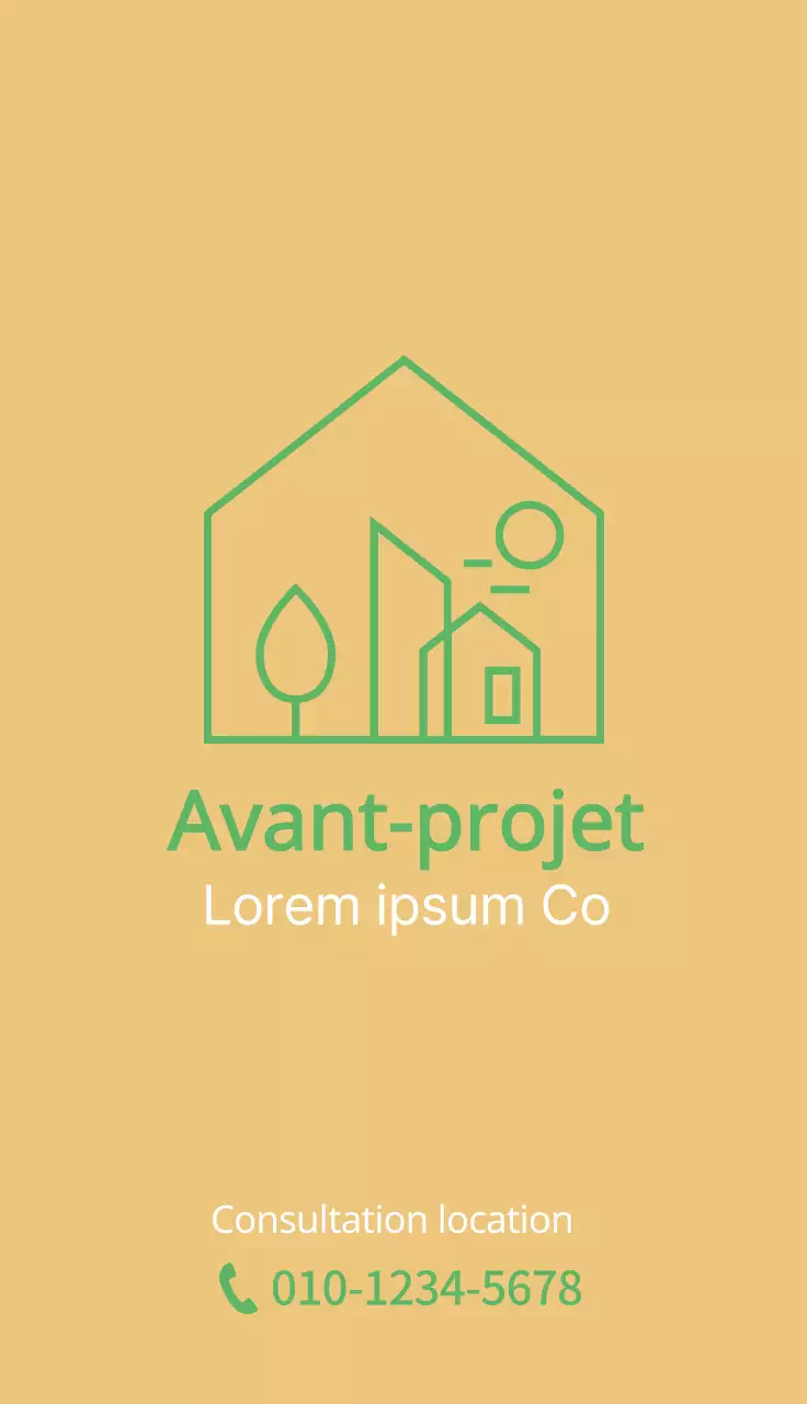 Illustration verte et nette pour promouvoir l'immobilier