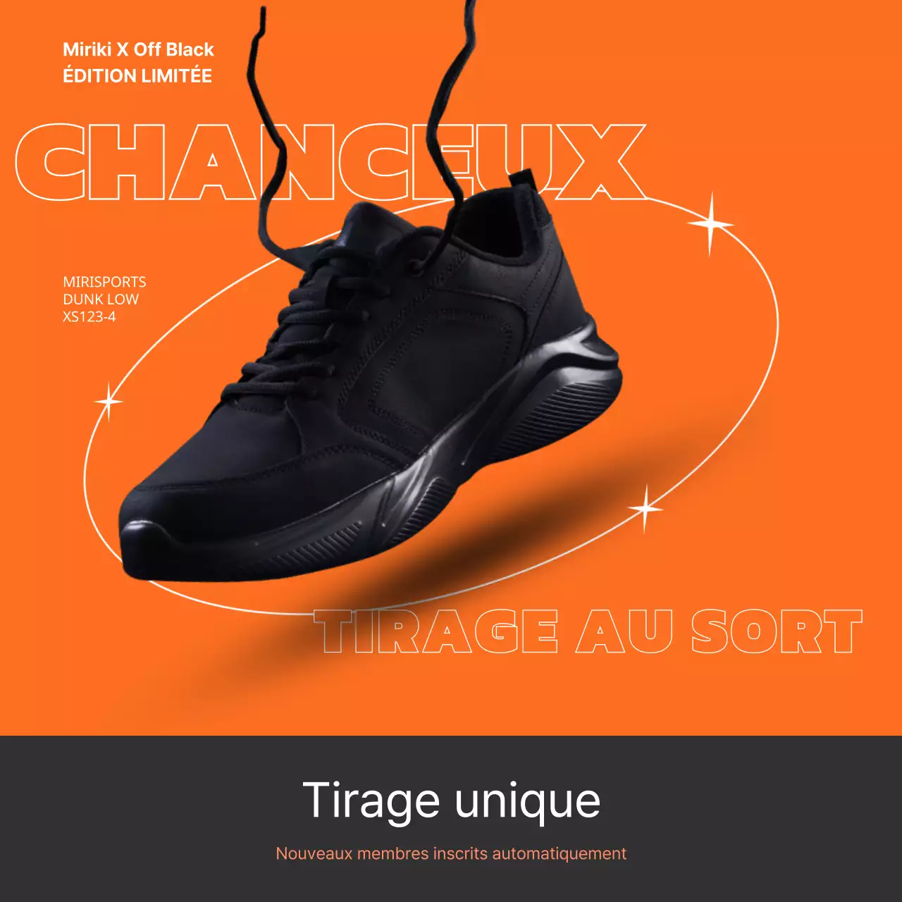 Orange Simple Event Lucky Draw Social Media