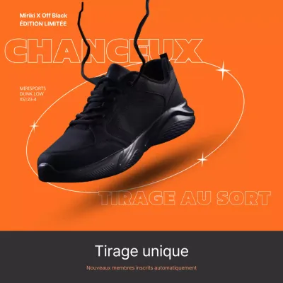 Orange Simple Event Lucky Draw Social Media