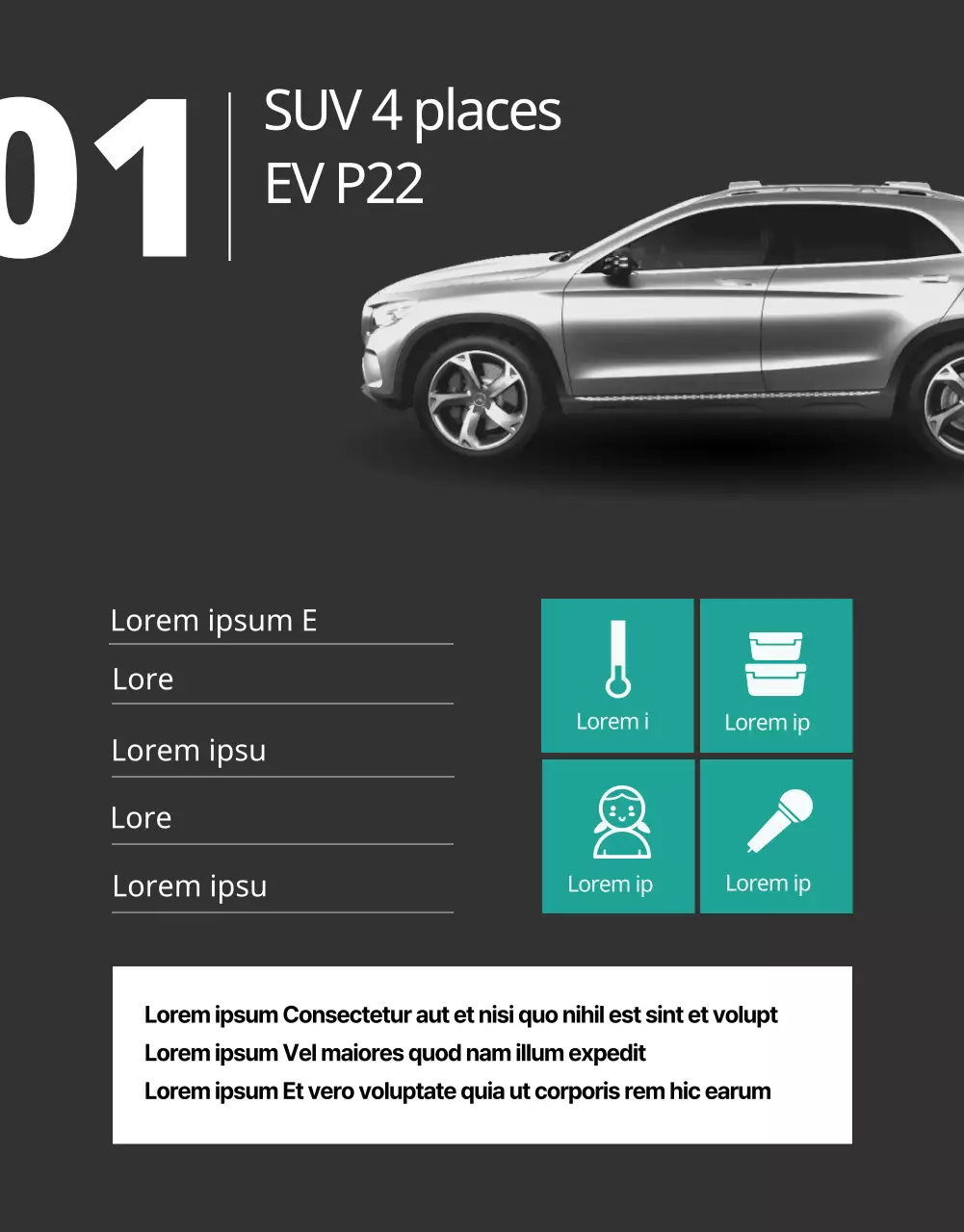 Location de voitures avec un concept de brochure luxueuse de couleur bleue